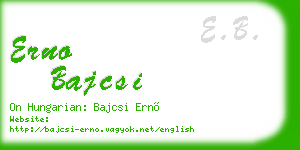 erno bajcsi business card