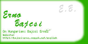 erno bajcsi business card